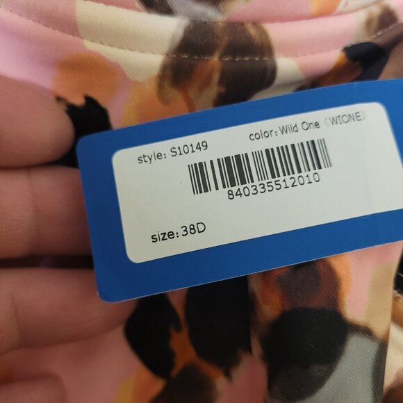 Birdsong Size 38D Bare Necessities Wild One Underwire Wrap Tankini Swim Top - Picture 9 of 11